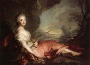 Jean Marc Nattier Marie Adelaide of France Represented as Diana France oil painting artist